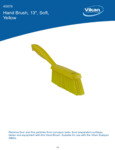 BRUSH,HAND,SOFT,14",PP/PBT,YELLOW spec sheet BRUSH,HAND,SOFT,14",PP/PBT,YELLOW spec sheet