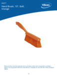 BRUSH,HAND,SOFT,14",PP/PBT,ORANGE spec sheet BRUSH,HAND,SOFT,14",PP/PBT,ORANGE spec sheet