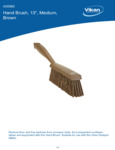 BRUSH,HAND,MEDIUM,14",PP/PBT,BROWN spec sheet BRUSH,HAND,MEDIUM,14",PP/PBT,BROWN spec sheet