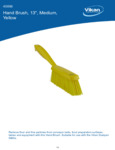 BRUSH,HAND,MEDIUM,14",PP/PBT,YELLOW spec sheet BRUSH,HAND,MEDIUM,14",PP/PBT,YELLOW spec sheet