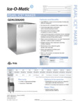 Ice-O-Matic Pearl Ice Maker Specsheet