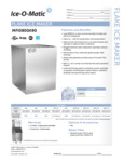 Ice-O-Matic Flake Ice Maker Specsheet