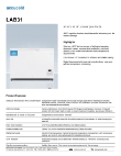 accucold LAB31 Specsheet