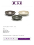 Front of The House DBO157DGP22 Kiln? 48 oz. Sage Round Porcelain Bowl - 6/Case Front of The House DBO157DGP22 Kiln? 48 oz. Sage Round Porcelain Bowl - 6/Case