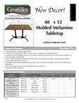 Grosfillex 38x32 molded melamine tabletops