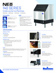 Neo 140 Series Undercounter Ice Machine Spec Sheet