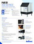 Neo 240 Series Undercounter Ice Machine Spec Sheet