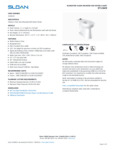 Sloan 2102449 Spec Sheet Sloan 2102449 Spec Sheet