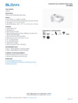 Sloan 2102459 Spec Sheet Sloan 2102459 Spec Sheet