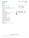 Sloan 2102469 Spec Sheet