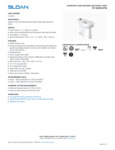 Sloan 2172029 Spec Sheet Sloan 2172029 Spec Sheet