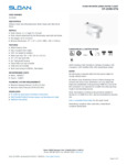 Sloan 2172309 Spec Sheet