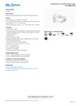 Sloan 2172469 Spec Sheet