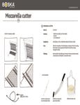 Boska Mozzarella Cutter Spec Sheet