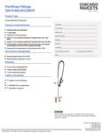 Chicago Faucets 526-919SLXKCABCP Deck-Mounted Pre-Rinse Faucet with 4" Fixed Centers specsheet