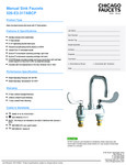 FAUCET DECK MT 4"C 5-3317/4 EECK LVR FULL FLOW spec sheet