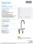 FAUCET DECK MT 4"C 5-1/4 GNECK LVR FULL FLOW specsheet FAUCET DECK MT 4"C 5-1/4 GNECK LVR FULL FLOW specsheet