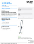 Chicago Faucets 527-919SLXKCABCP Deck-Mounted Pre-Rinse Faucet with 8" Fixed Centers specsheet Chicago Faucets 527-919SLXKCABCP Deck-Mounted Pre-Rinse Faucet with 8" Fixed Centers specsheet
