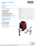Chicago Faucets 535-NF Wall-Mounted Washdown Hose Reel with 6" Exposed Valve specsheet