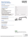 	 FAUCET WALL MT 8"C 12" L-SPOUT LVR FULL FLOW specsheet