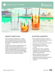 Libbey Spiegelau Perfect Serve Pool Specsheet Libbey Spiegelau Perfect Serve Pool Specsheet