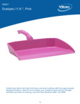 DUST PAN,11.5",PP,PINK spec sheet DUST PAN,11.5",PP,PINK spec sheet