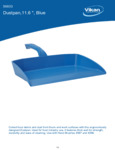 DUST PAN,11.5",PP,BLUE spec sheet