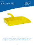 DUST PAN,11.5",PP,YELLOW spec sheet