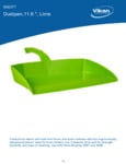 DUST PAN,11.5",PP,LIME spec sheet DUST PAN,11.5",PP,LIME spec sheet