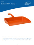 DUST PAN,11.5",PP,ORANGE spec sheet
