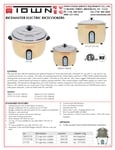 Town 57139 74 Cup (37 Cup Raw) Rice Cooker Pot
