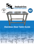 SSL Industries Stainless Steel Table Specsheet - NSF SSL Industries Stainless Steel Table Specsheet - NSF