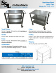 SSL Industries Stainless Steel Utility Cart Specsheet