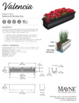 Mayne Valencia 48" window box specsheet