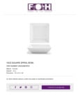 Front of The House DBO008WHP23 Spiral? 10 oz. White Square Porcelain Bowl - 12/Case