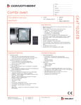 6-Convotherm maxx pro - easyTouch 10.20 Electric Boiler - Specification 6-Convotherm maxx pro - easyTouch 10.20 Electric Boiler - Specification