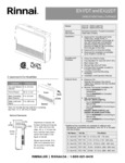Rinnai EX17DT and EX22DT Specsheet