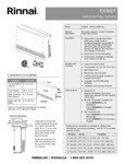 Rinnai EX38DT Specsheet