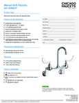 FAUCET WALL MT 8"C 3-1/2" GNECK WB 2.2 GPM specsheet FAUCET WALL MT 8"C 3-1/2" GNECK WB 2.2 GPM specsheet
