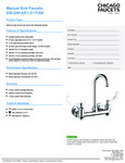 FAUCET WALL MT 8"C 3-1/2" GNECK WB FULL FLOW specsheet FAUCET WALL MT 8"C 3-1/2" GNECK WB FULL FLOW specsheet