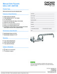 FAUCET WALL MT 8"C 12" L-SPOUT LVR FULL FLOW specsheet FAUCET WALL MT 8"C 12" L-SPOUT LVR FULL FLOW specsheet