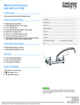 FAUCET WALL MT 8"C 9-1/2" L-SPOUT WB FULL FLOW specsheet