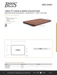 BOARD CUT 17X12X1" WALNUT REVERSIBLE BOARD specsheet