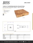 BOARD CUT MAPLE REVERSIBLE specsheet BOARD CUT MAPLE REVERSIBLE specsheet