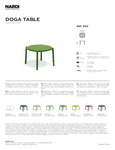 Nardi Doga Table Specsheet