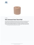 Tork Universal Embossed Natural Kraft 1-Ply Notched Paper Towel Roll, 800 Feet / Roll Tork Universal Embossed Natural Kraft 1-Ply Notched Paper Towel Roll, 800 Feet / Roll