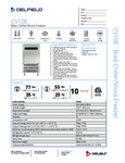 delfield CV10E blast chiller specsheet