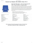 VESTIL LIFT TBL 4K 40X48 BLUE 115V 1P spec sheet