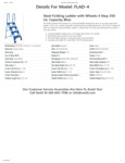 Vestil 4-Step Folding Ladder with Wheels Specsheet