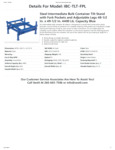 VESTIL TLT STAND W/ FORK POCK W/ADJ LEGS spec sheet VESTIL TLT STAND W/ FORK POCK W/ADJ LEGS spec sheet